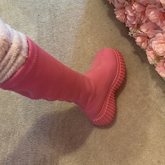 New/WOT/ Pink Knit Retro Platform Tall Boots💖 - Picture 14 of 16